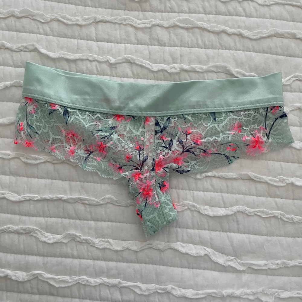 Brand New Pink Floral Lace Cheeky Panties